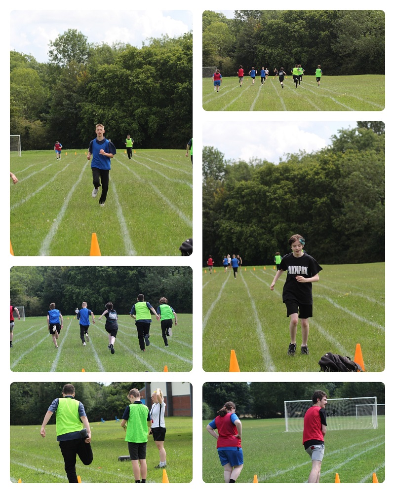 pupils taking part in outdoor sports events
