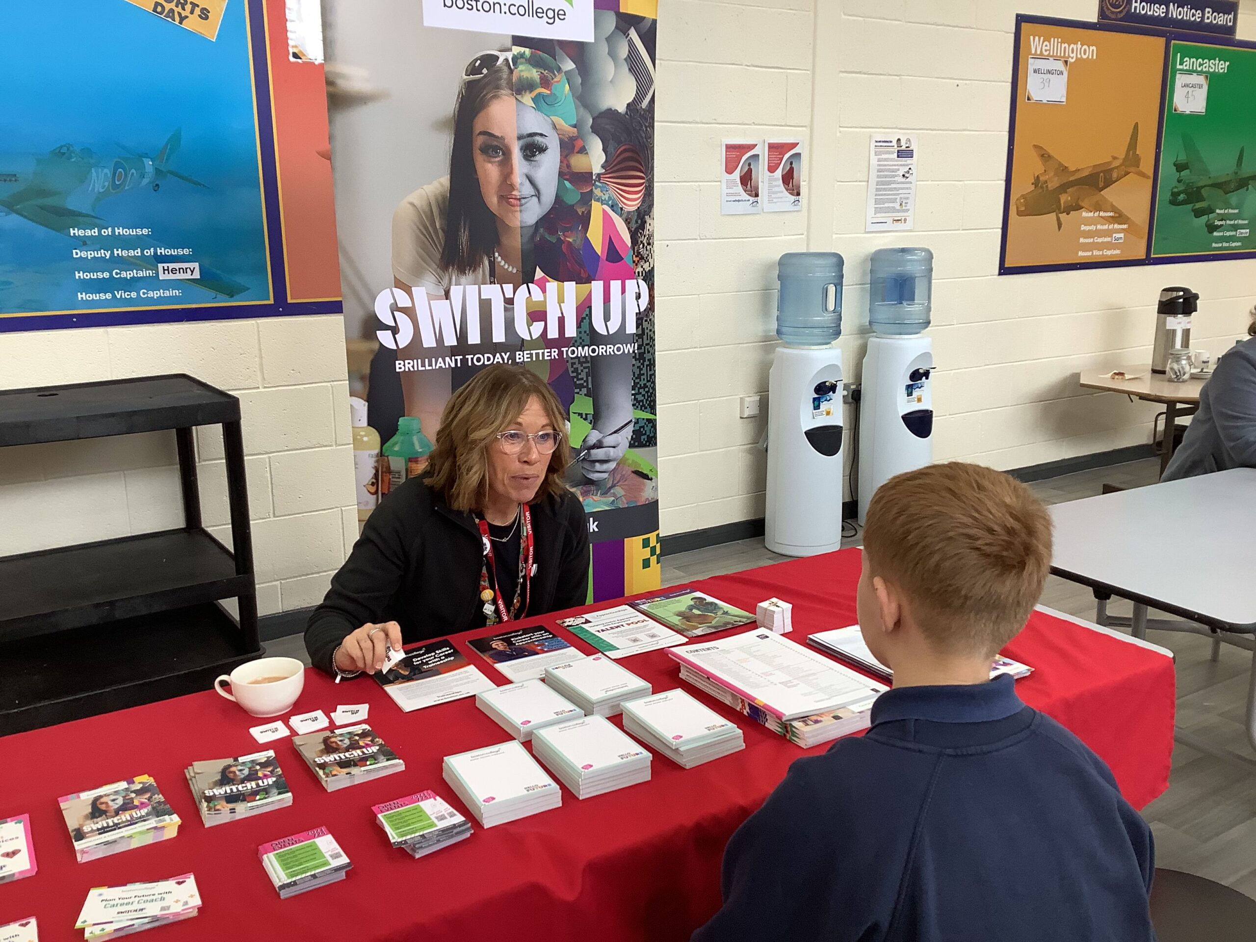 Employer discusses career options with a pupil